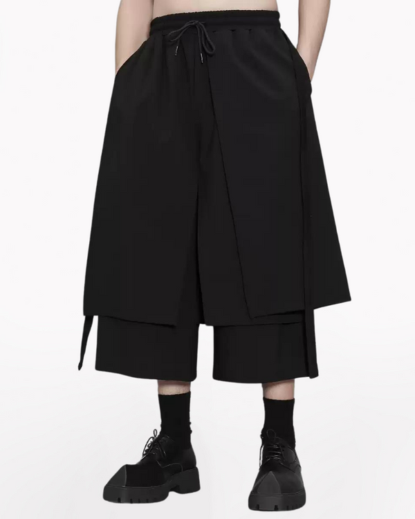 hakama pants,techwear pants,mens streetwear outfits,cyberpunk pants,black cargo pants,black cargo pants mens,black cargo pants outfit,ninja pants,ninja cargo pants,baggy ninja pants,black ninja pants