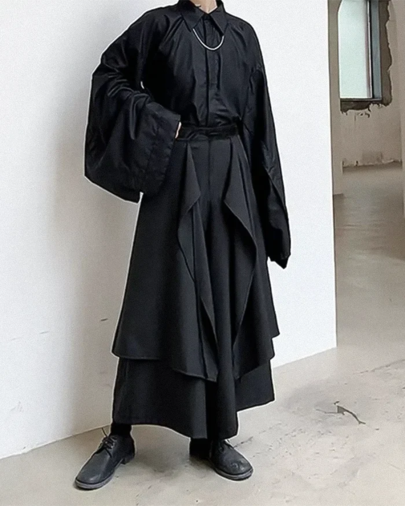 Techwear Layered Custom Hakama Pants
