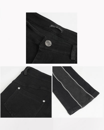 Techwear Men Patchwork Zipper Punk Pants