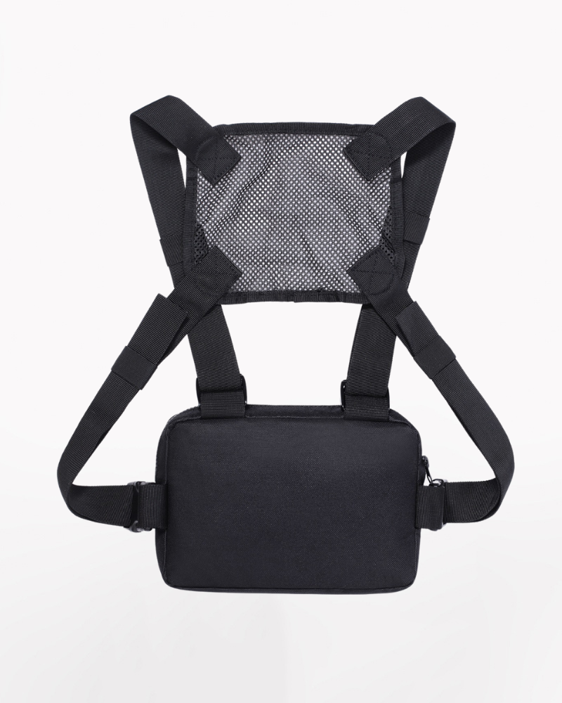 Techwear Mesh Zipper Sports Chest Bag