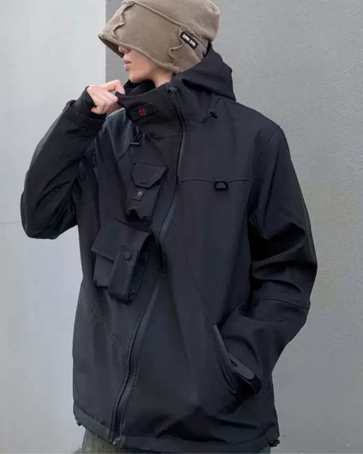 techwear jacket, tech jacket,cyberpunk jacket, cyberpunk techwear jacket, cyberpunk samurai jacket, samurai jacket cyberpunk,techwear coat,long coat,long black coat,techwear,tech wear,affordable techwear,techwear fashion,Japanese techwear,techwear outfits,futuristic clothing,cyberpunk clothing,cyberpunk techwear， racing jacket, racer jacket, biker jacket, moto jacket, polo jacket, waterproof jacket mens，black bomber jacket mens