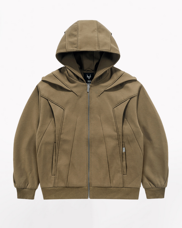 Techwear Multilayer Tactical Zip-up Hoodie