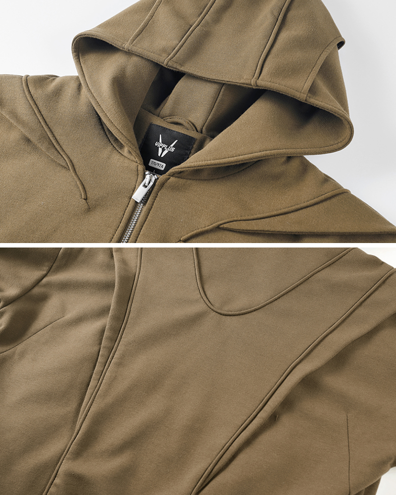 Techwear Multilayer Tactical Zip-up Hoodie