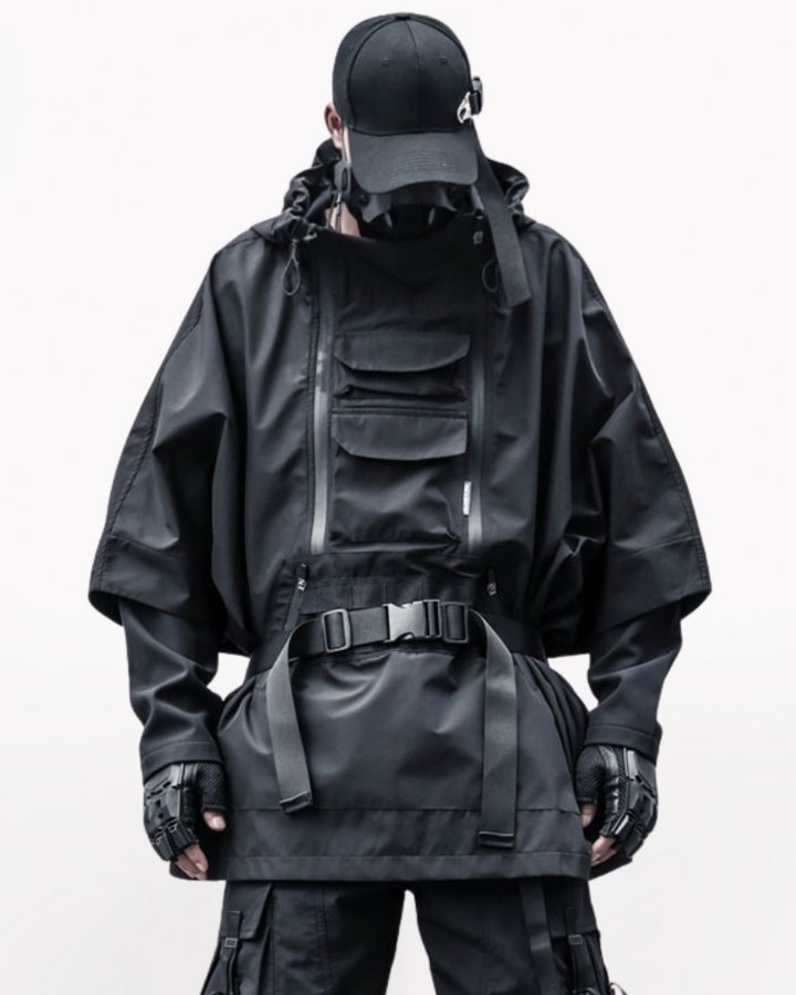 Techwear Cyberpunk Ninja Costume Waterproof Cape Jacket Techwear Cyberpunk Ninja Costume Waterproof Cape Jacket