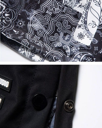 Techwear Patchwork Men Cargo Shorts