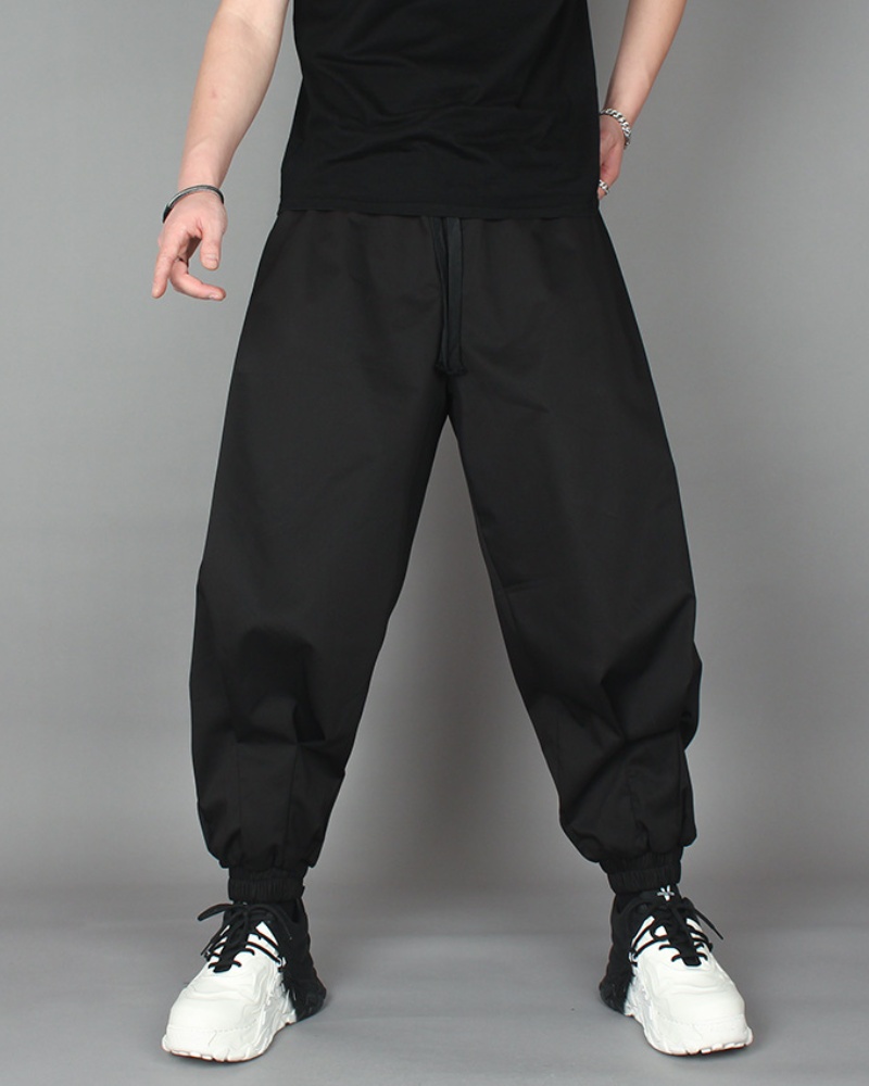 Techwear Plaid Harem Hakama Pants