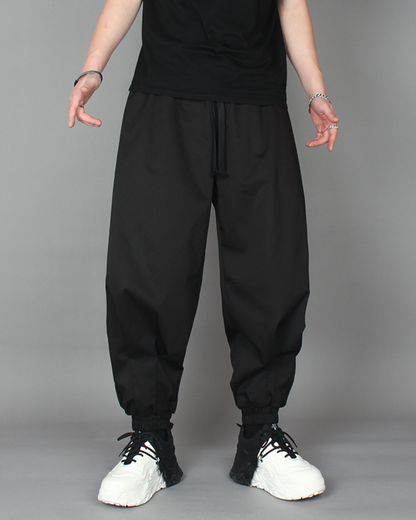 Techwear Plaid Harem Hakama Pants