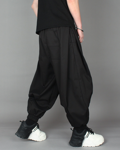 Techwear Plaid Harem Hakama Pants