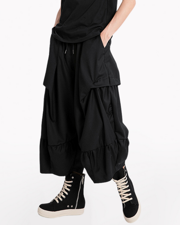 Techwear Pleated Hakama Pants