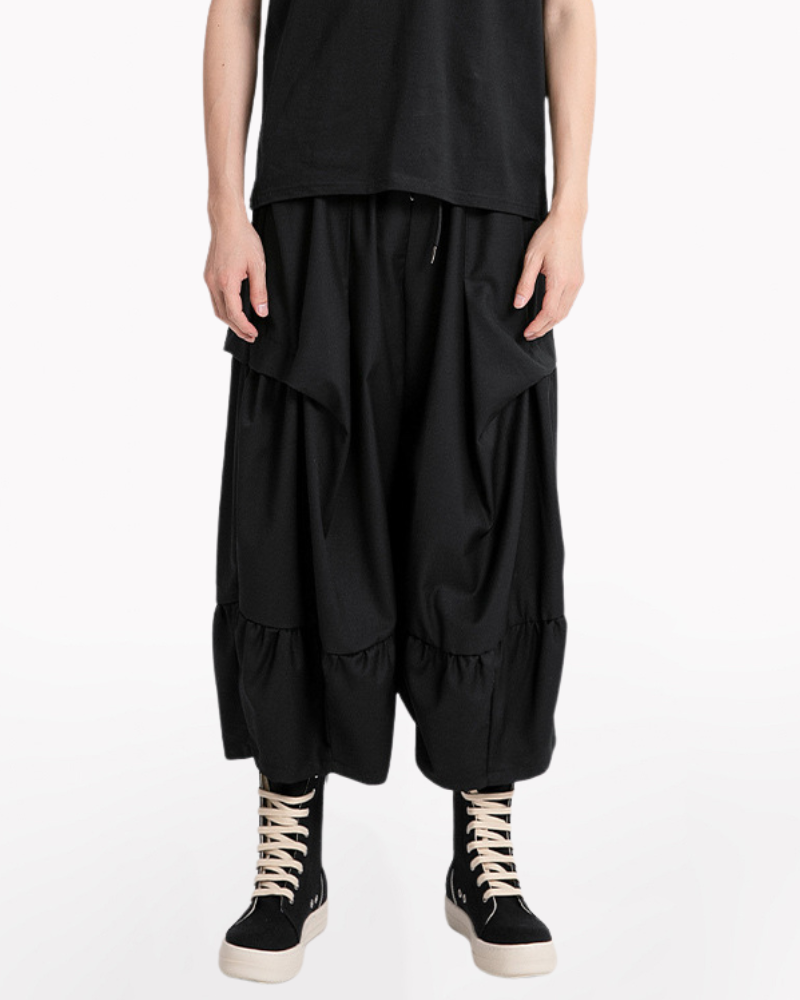Techwear Pleated Hakama Pants