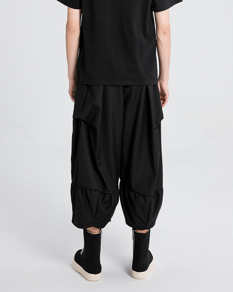 Techwear Pleated Hakama Pants