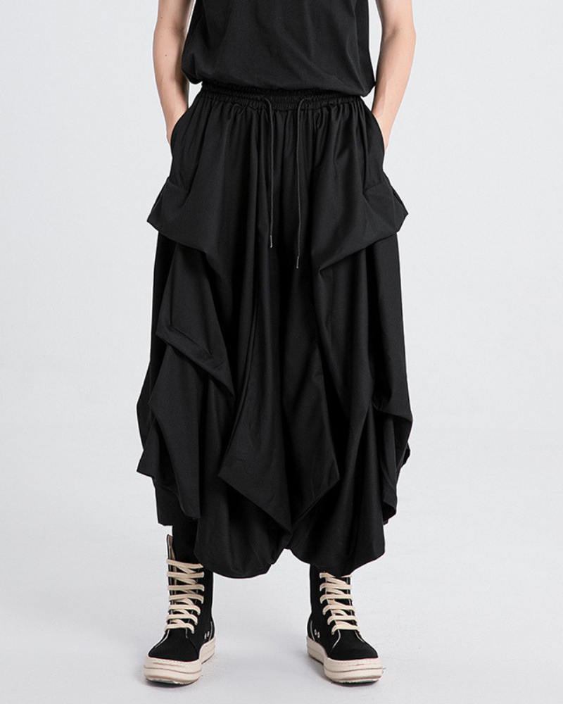 Techwear Pleated Hakama Pants