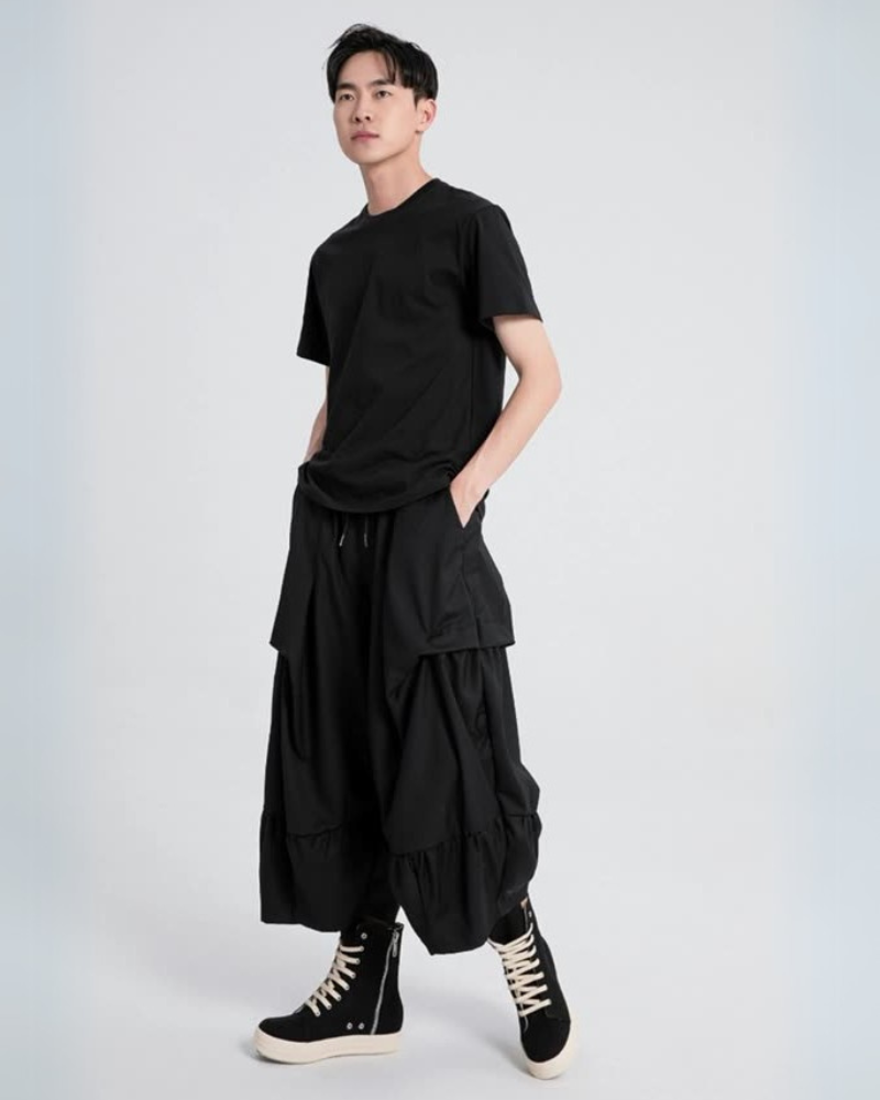 Techwear Pleated Hakama Pants