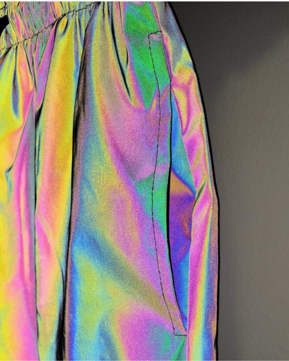 Techwear Rave Clothing Reflective Shorts