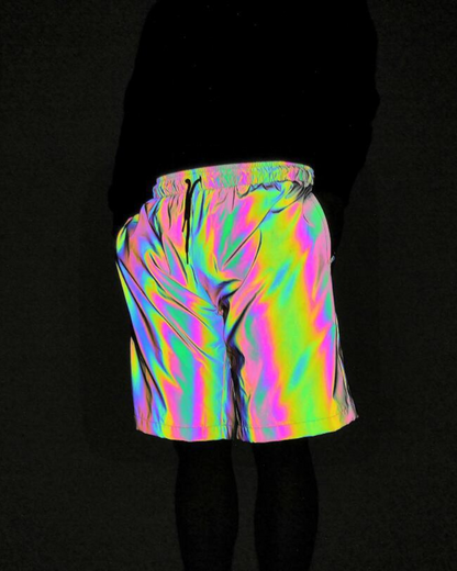Techwear Rave Clothing Reflective Shorts