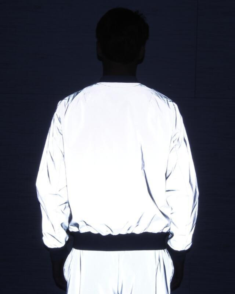 Techwear Silver Reflective Flight Jacket