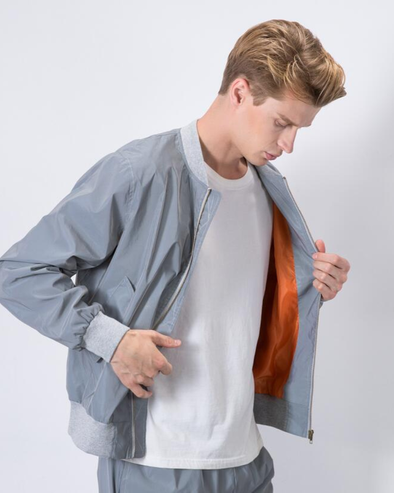 Techwear Silver Reflective Flight Jacket