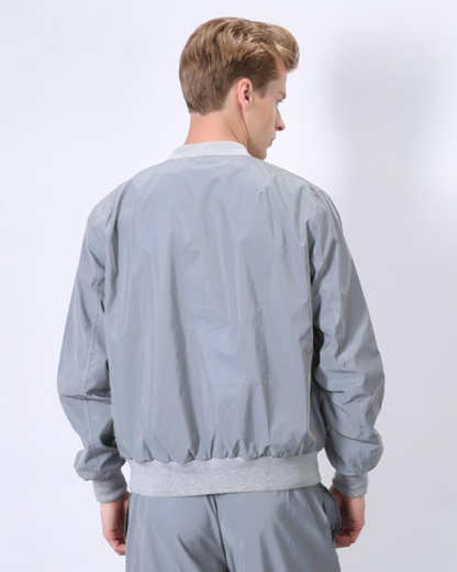Techwear Silver Reflective Flight Jacket