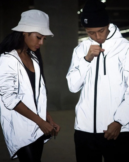 Rave Clothing ,futuristic clothing,cyberpunk clothing,techwear jacket, tech jacket,cyberpunk techwear jacket,techwear,tech wear,affordable techwear,techwear fashion, reflective jacket,reflective running jacket,reflective jacket men,mens reflective jacket,reflective bomber jacket,silver reflective jacket