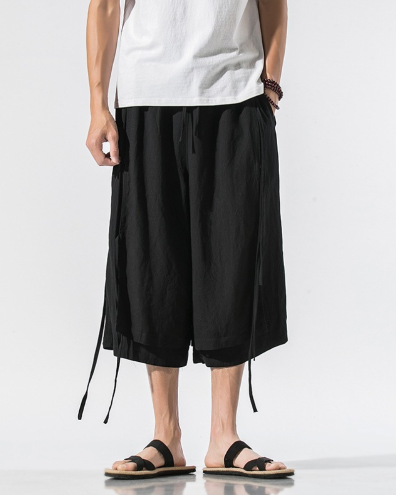 Techwear Short Hakama Pants