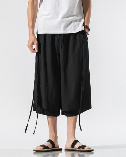 Techwear Short Hakama Pants