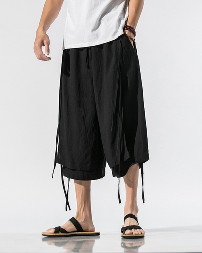 Techwear Short Hakama Pants