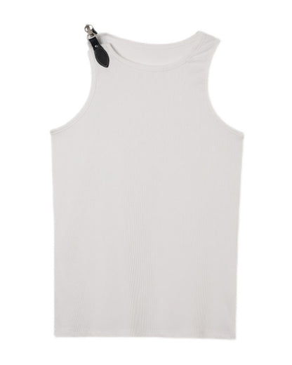 Techwear Sleeveless Single Buckle Strap Muscle Shirt