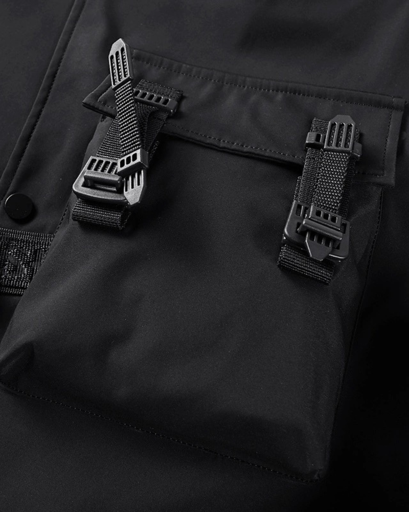 Techwear Skull Black Bomber Cyberpunk Jacket