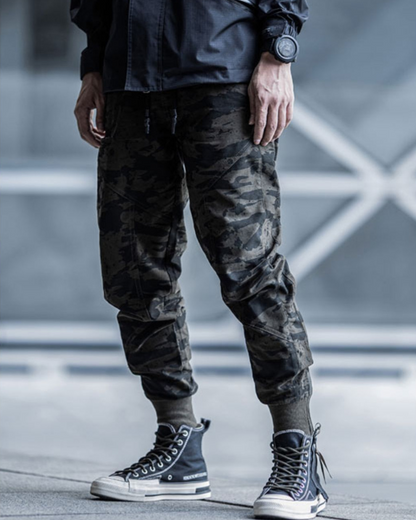 Techwear Slim Camo Cargo Pants