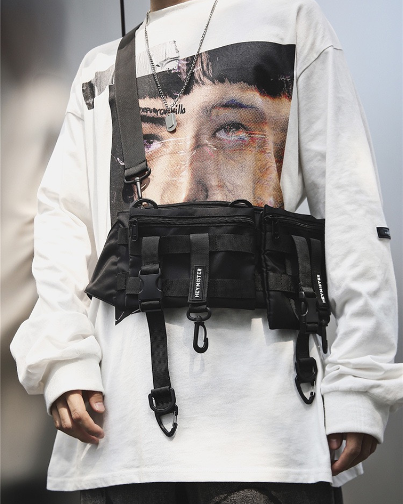 chest bag,chest pack,black chest bag,tactical chest bag,cross chest bag,men chest bag,men&