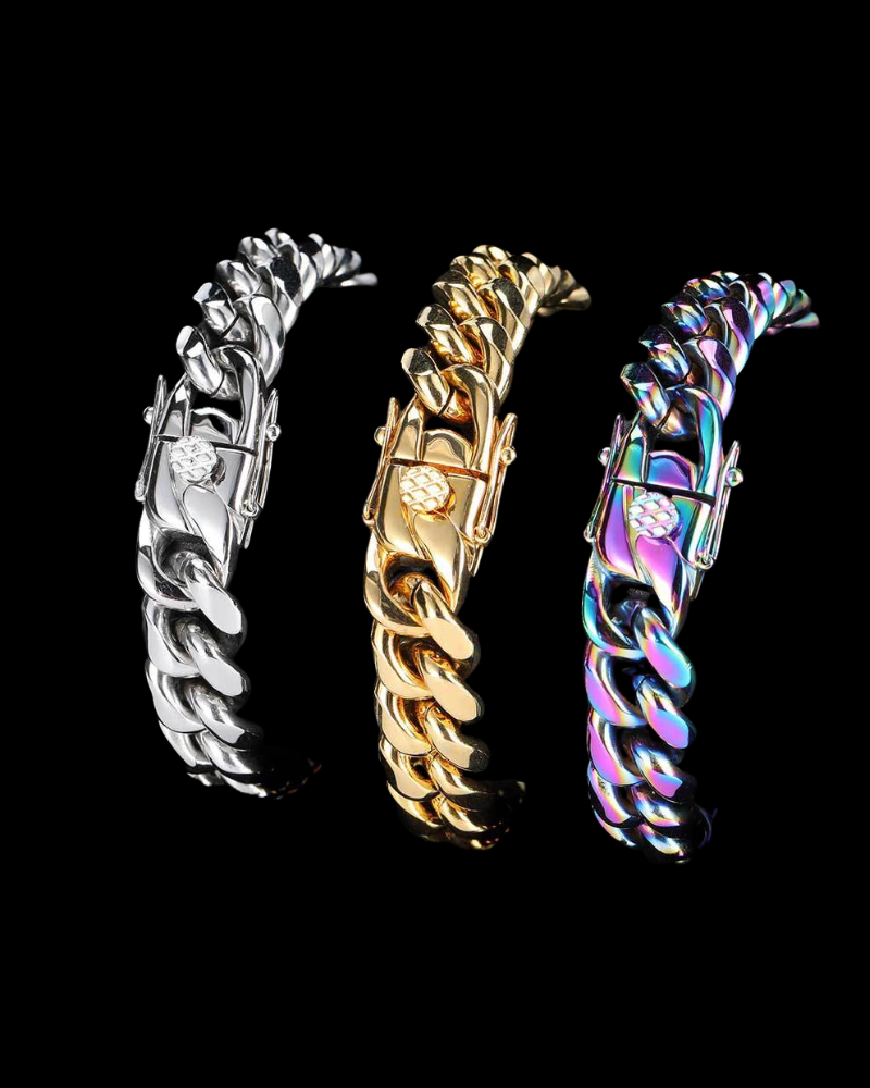Hip Hop Jewelry Stainless Steel Cuban Bracelet – Techwear Official