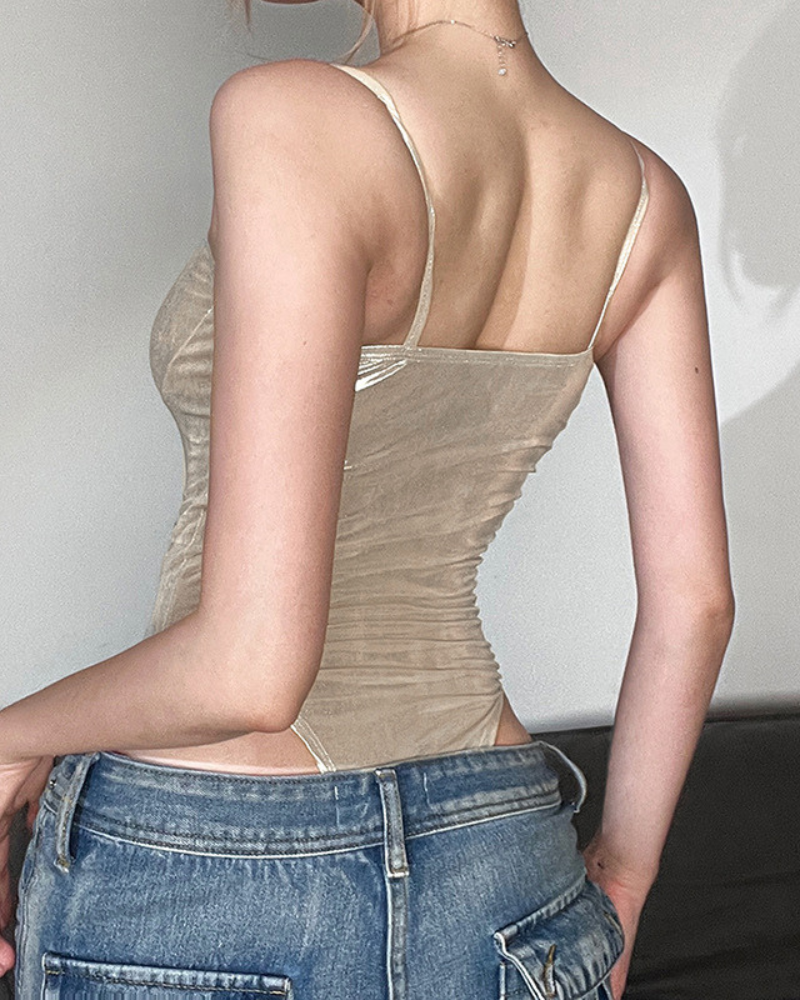 Techwear Strappy Backless Bodysuit