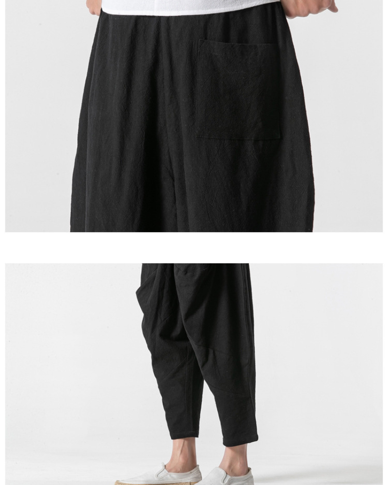 Techwear Street Loose Hakama Pants