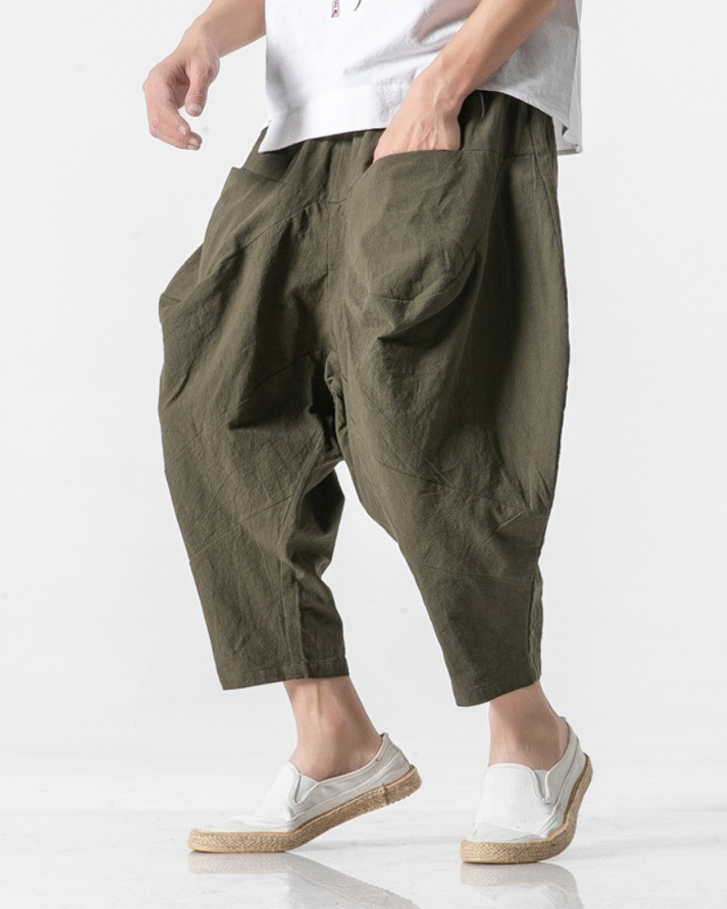 Techwear Street Loose Hakama Pants
