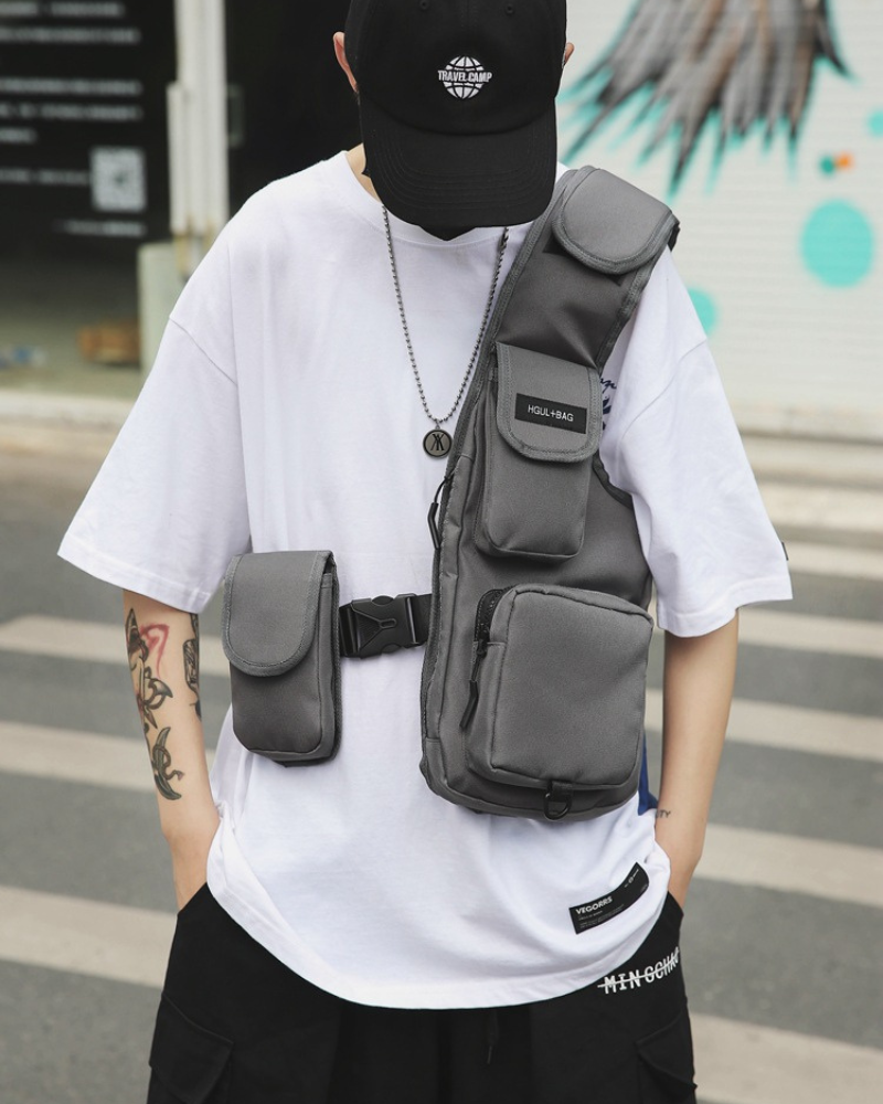 Streetwear Chest Bag Half Vest