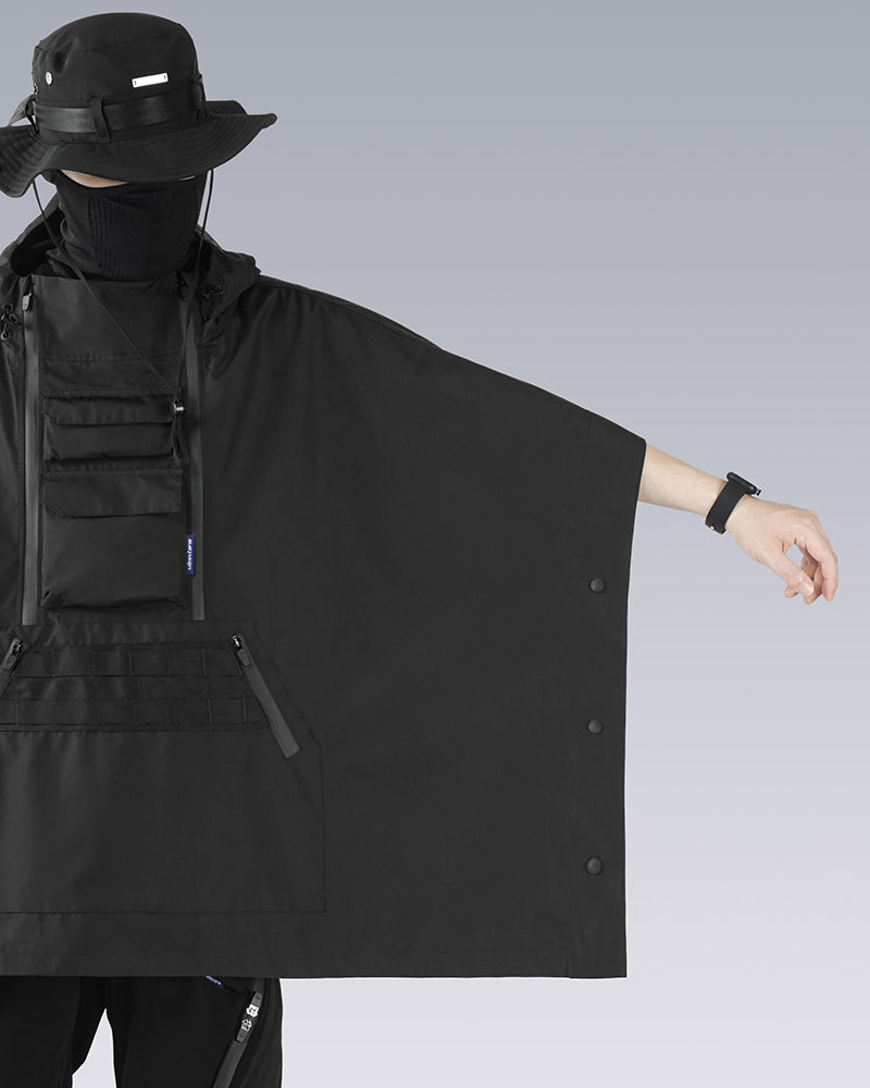 Techwear Cyberpunk Ninja Costume Waterproof Cape Jacket