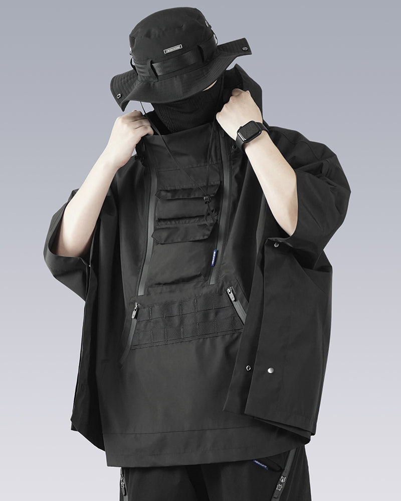 Techwear Cyberpunk Ninja Costume Waterproof Cape Jacket