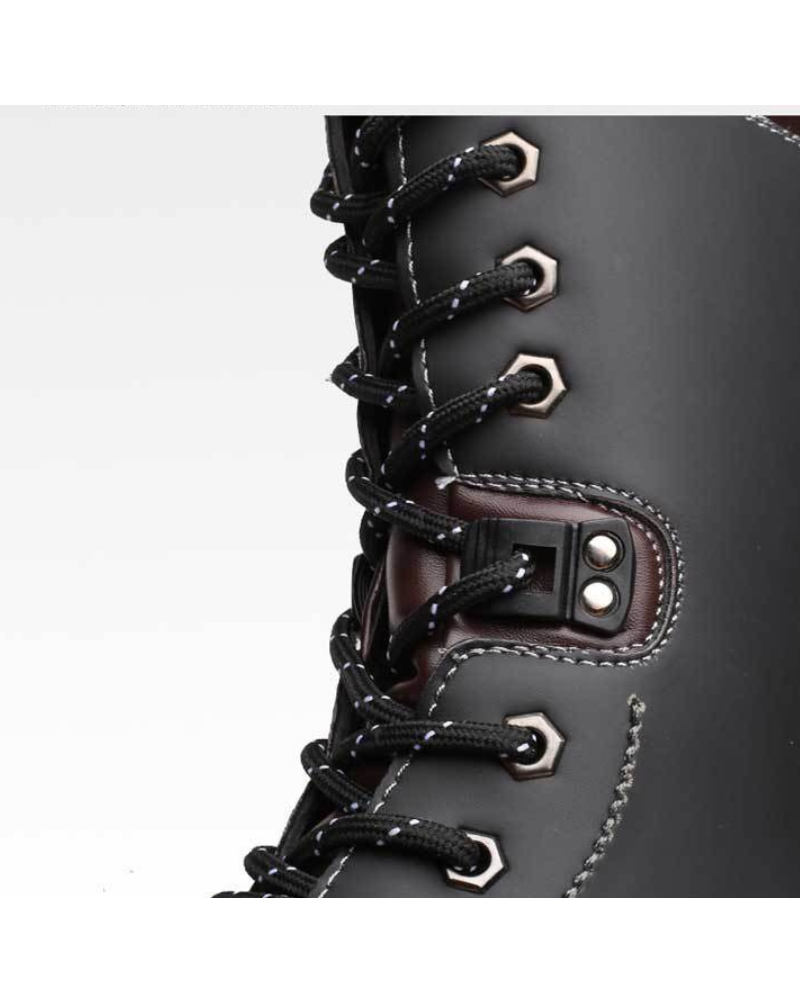 Techwear Unisex Motorcycle Black Knee High Boots