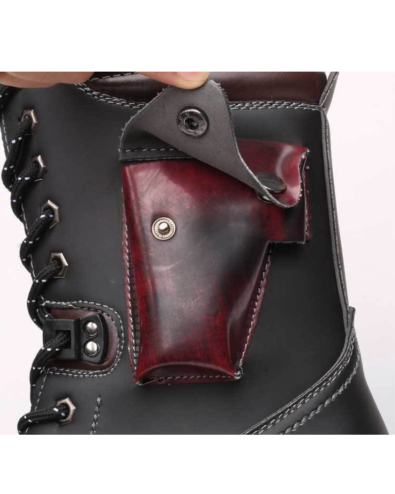 Techwear Unisex Motorcycle Black Knee High Boots