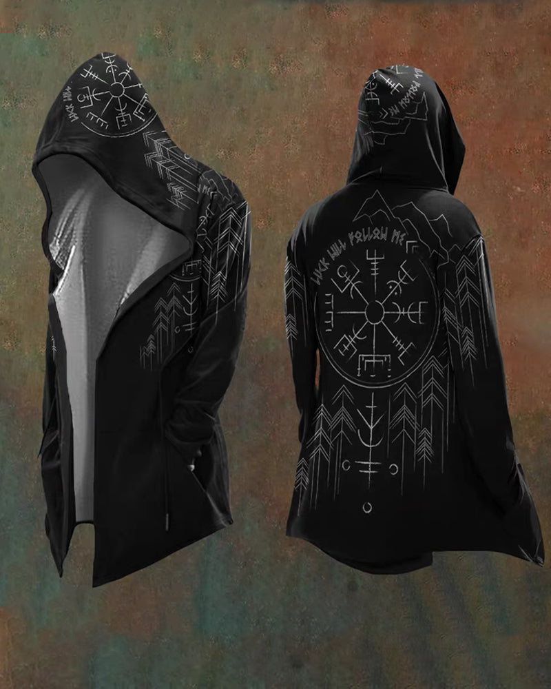 Techwear Viking Art Vintage Totem Hooded Jacket