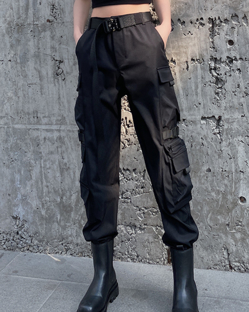 Techwear Women Multi-Pockets Cargo Pants