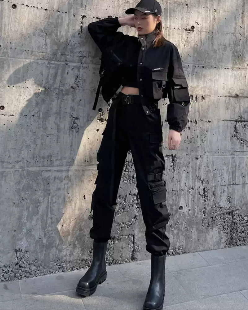 Techwear Women Multi-Pockets Cargo Pants