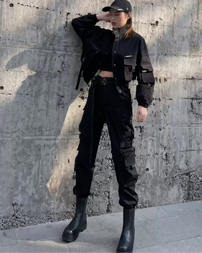 Techwear Women Multi-Pockets Cargo Pants