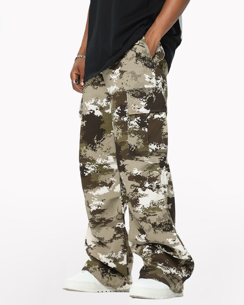 Techwear Y2K Camo Cargo Pants