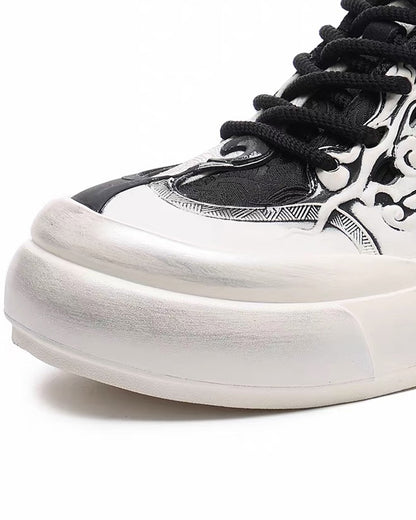 Techwear Chinoiserie Breathable Casual Flat Sneakers