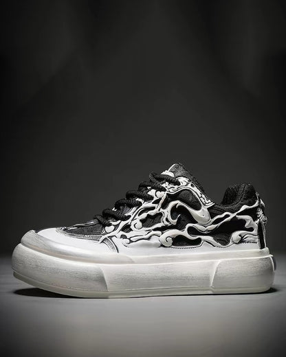 Techwear Chinoiserie Breathable Casual Flat Sneakers