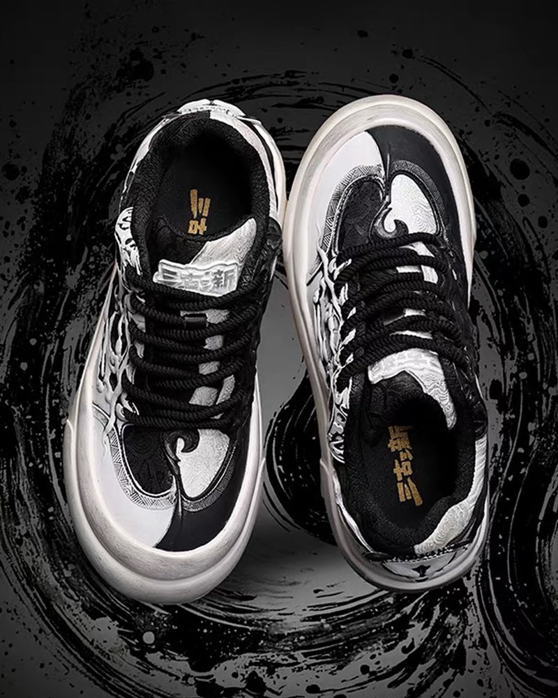 Techwear Chinoiserie Breathable Casual Flat Sneakers