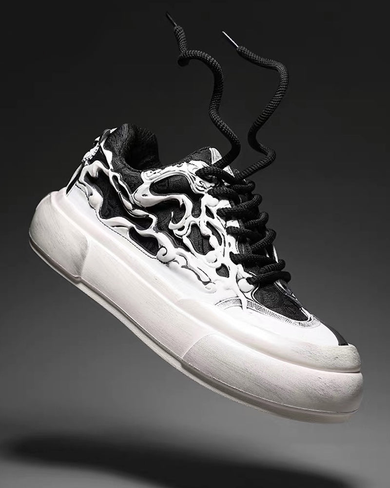 Techwear Chinoiserie Breathable Casual Flat Sneakers