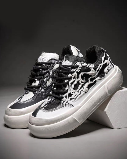 Techwear Chinoiserie Breathable Casual Flat Sneakers