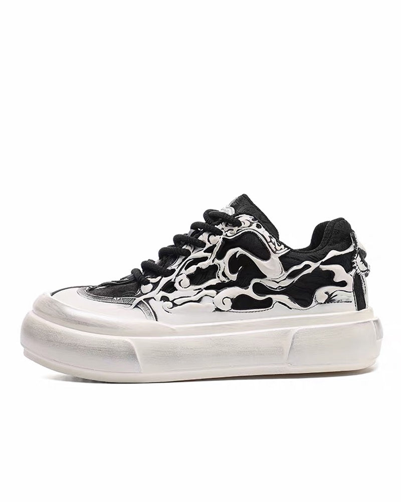 Techwear Chinoiserie Breathable Casual Flat Sneakers